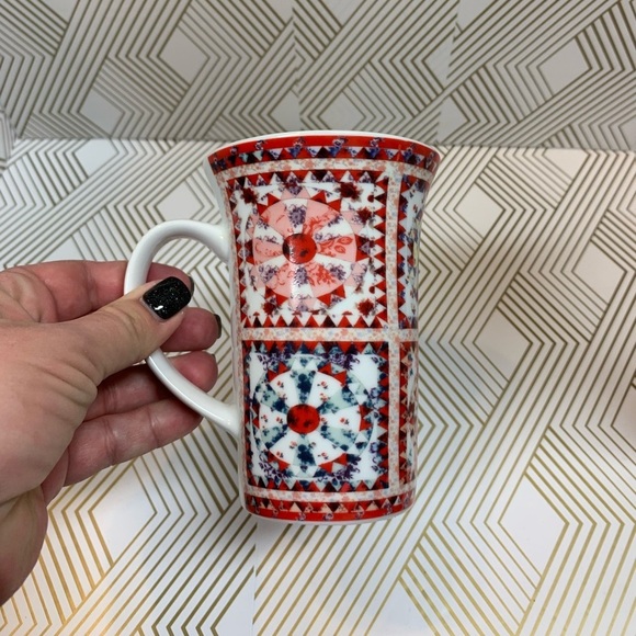 Paul Cardew Geometric Quilting Mug 2008 Made in England - Picture 1 of 8